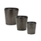 Melrose Pewter Metal Planter with Tapered Design Set of 3 Planter