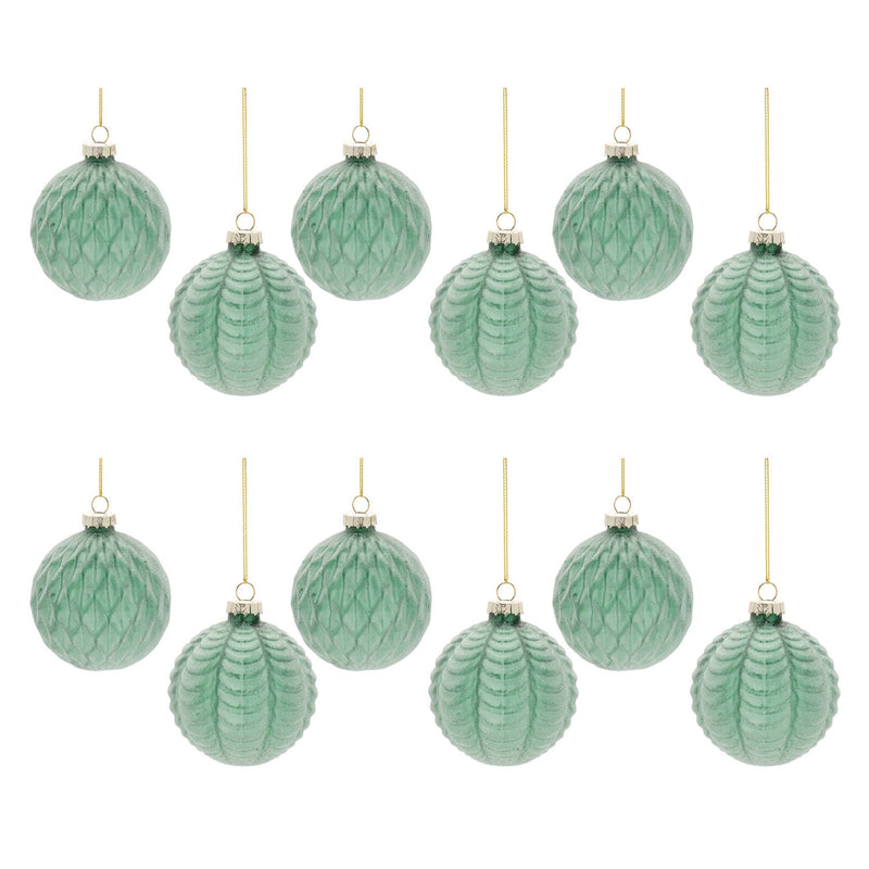 Melrose Frosted Glass Ball Ornament (Set of 12)