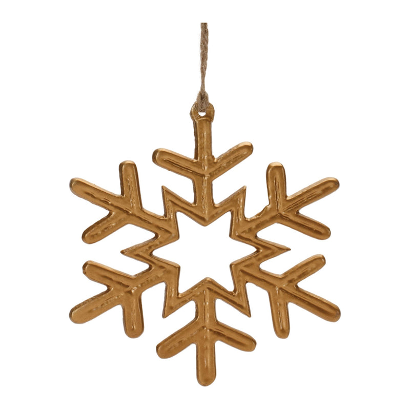 Melrose Gold Metal Snowflake Ornament (Set of 12)