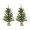 Melrose Mini Pine Tree with Burlap Bag Base and Pinecone Accents (Set of 2)