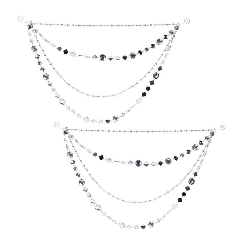 Melrose Jewel Bead and Chain Link Garland (Set of 2)