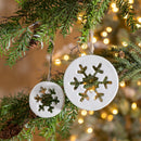 Melrose White Wood Snowflake Cut-Out Ornament (Set of 12)