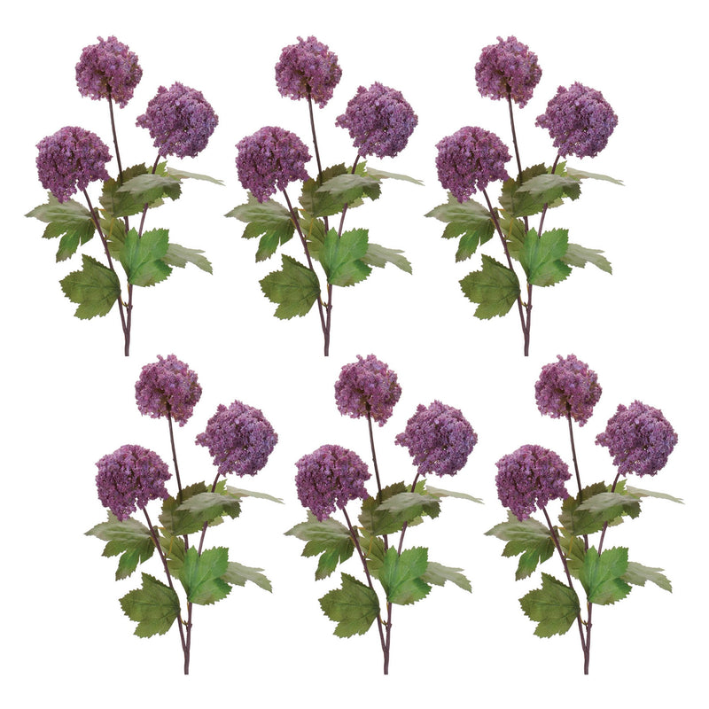 Melrose Snowball Floral Spray (Set of 6)