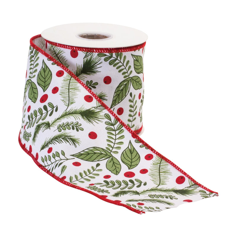 Melrose Holiday Foliage Ribbon 4" x 10 yds.