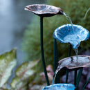 Bronze Metal Lotus Leaf Fountain 22"H Open Box