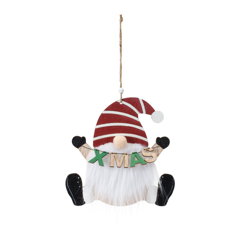 Melrose Wood Gnome Ornament (Set of 12)