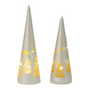 Melrose LED Frosted Glass Tree Decor (Set of 2)