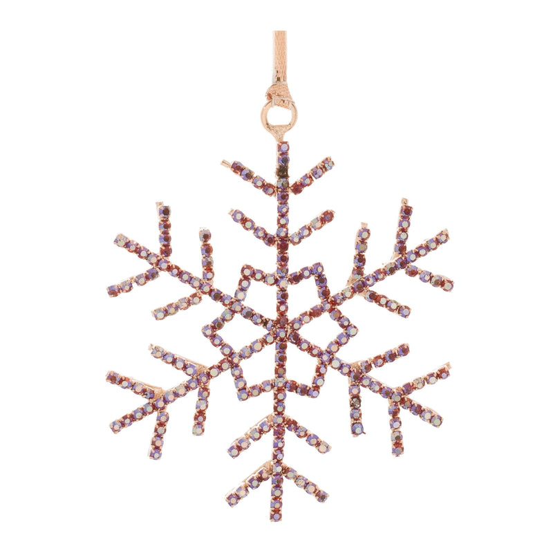 Melrose Jeweled Metal Snowflake Ornament (Set of 12)
