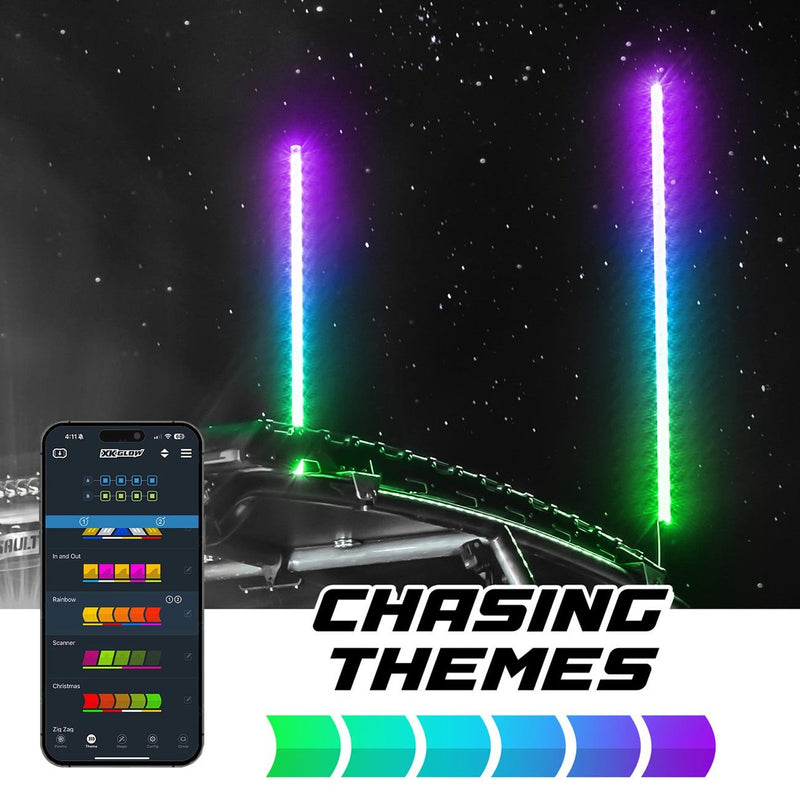 XKGlow 32" XKmax RGBW Advanced App Control LED Whip Light Kit for - MX-WHIPC-ADV