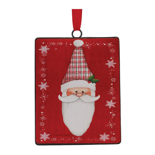 Metal Santa Ornament (Set of 12)