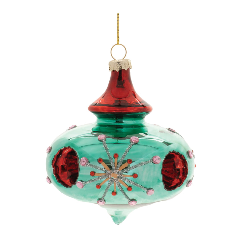 Melrose Glittered Glass Reflector Ornament (Set of 6)