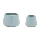 Melrose Ceramic Starburst Pattern Planter Set of 2 Planter, Ceramic