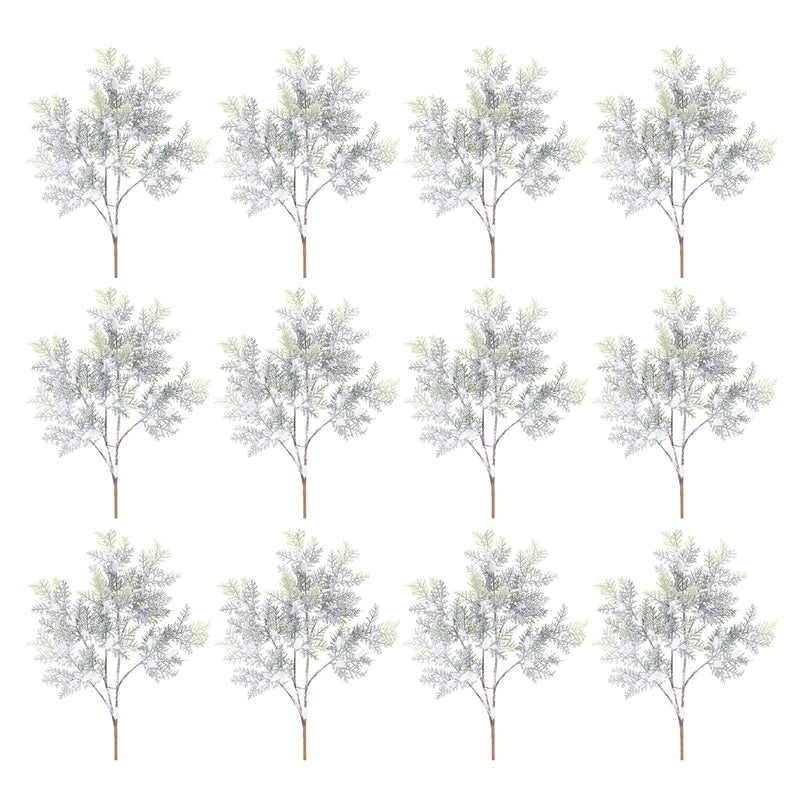 Melrose Flocked Cedar Branch (Set of 12)