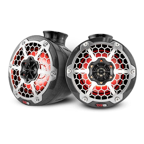 DS18 CFPS8 8" Marine Tower Speakers with RGB LED Lights (Pair)
