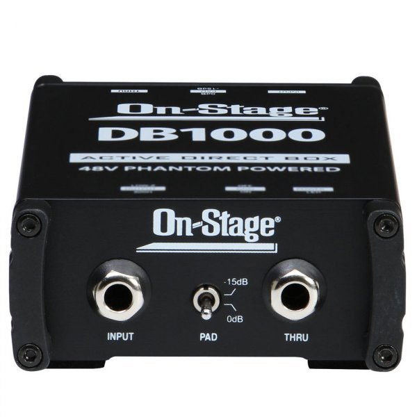 On-Stage DB1000 Active Direct Box w/ Isolated Inputs & Multiple Switch Options
