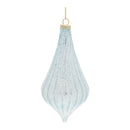 Melrose Frosted Blue Glass Ornaments – Set of 6