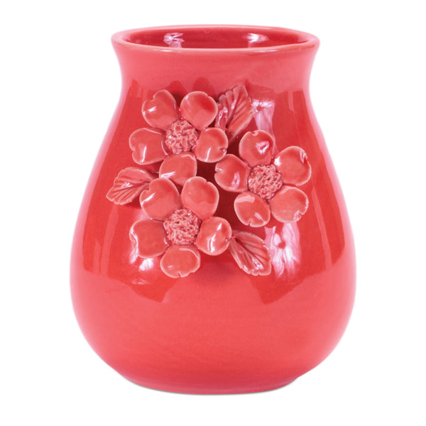 Melrose Storeware Vase with Floral Accent (Set of 2)