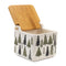 Melrose Ceramic Pine Tree Canister with Wood Lid 5.25"L