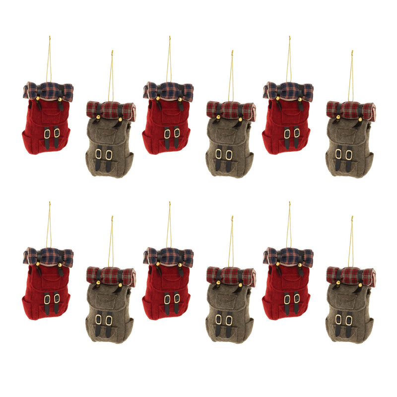 Melrose Hiking Backpack Ornament (Set of 12)