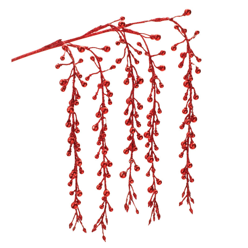 Melrose Hanging Glitter Berry Spray (Set of 2)