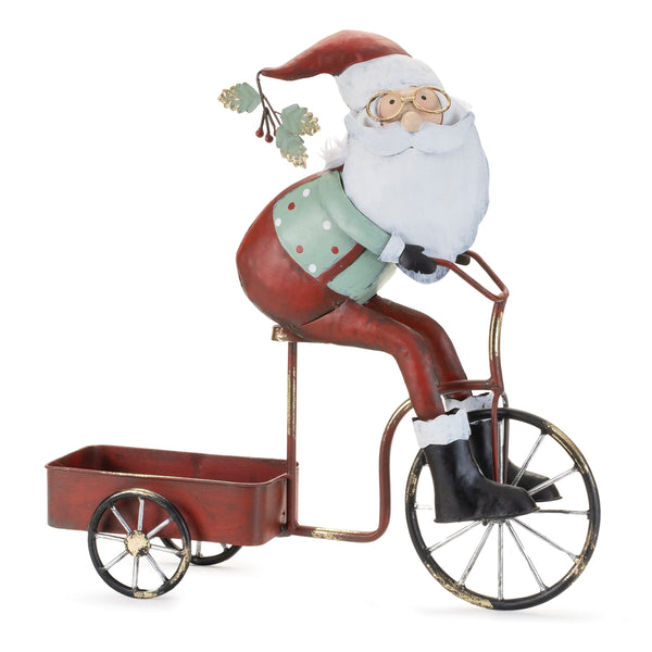 Melrose Whimsical Santa Riding Bike