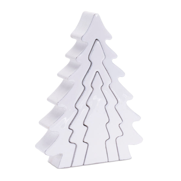 Melrose Wood Pine Tree Nesting Display (Set of 2)