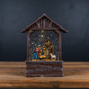 Melrose LED Snow Globe Nativity Barn 8.25"H