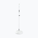 On‑Stage MS7201QTRW White Quarter‑Turn Round‑Base Mic Stand 34″–60″