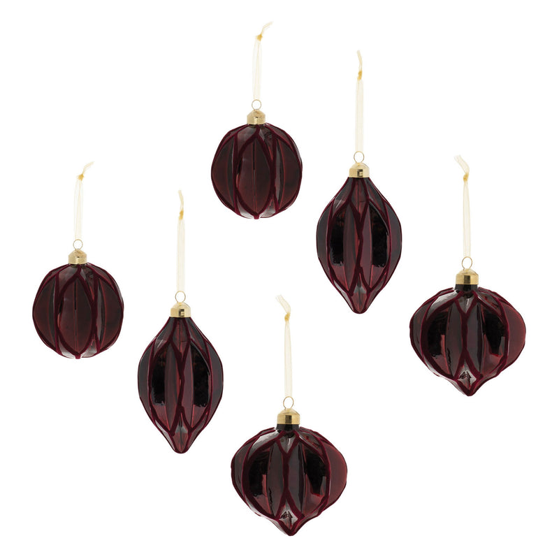 Melrose Velvet Glass Ornament (Set of 6)