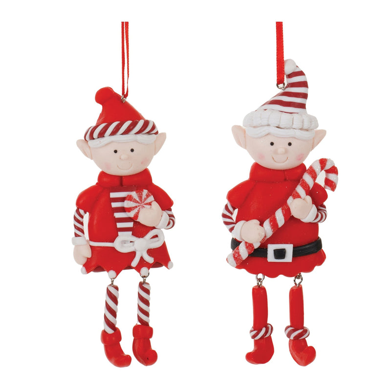 Clay Dough Elf Ornament (Set of 12)