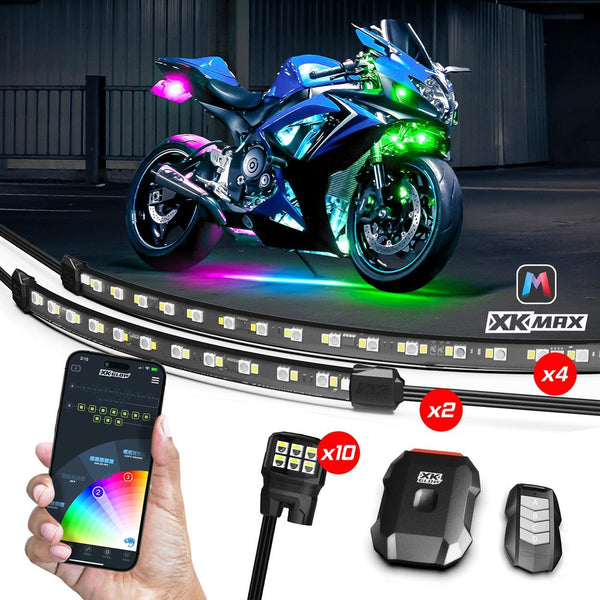 XKGlow XKmax RGB+W addressable Motorcycle LED Accent App Control L - MX-MOTO-ADV