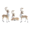 Melrose Glittered Holiday Deer Figurine (Set of 3)