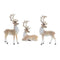 Melrose Glittered Holiday Deer Figurine (Set of 3)