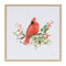 Melrose Framed Winter Cardinal Print Under Glass (Set of 2)