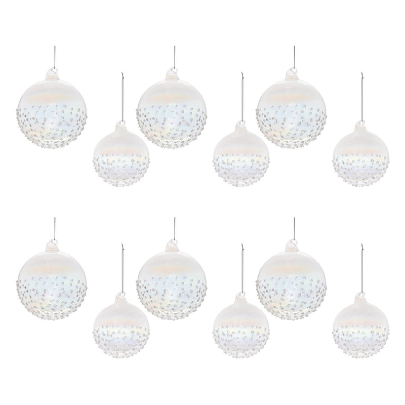 Melrose Iridescent Glass Ball Ornament (Set of 12)
