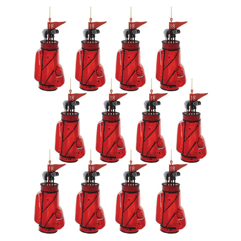Melrose Glass Golf Bag Ornament (Set of 12)