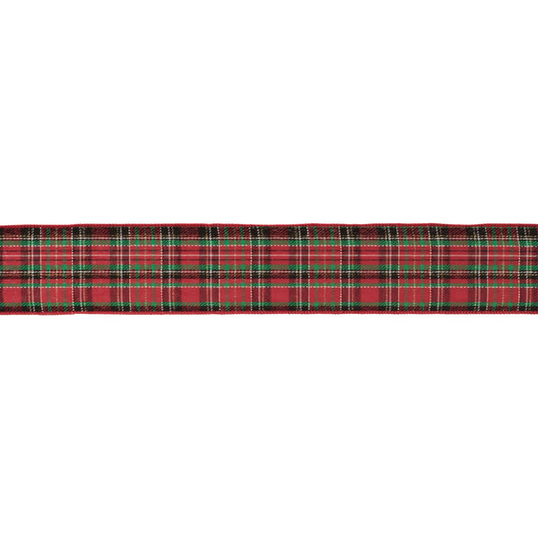 Melrose Tartan Plaid Wired Ribbon (Set of 2)