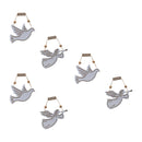 Melrose Wood Dove and Angel Sentiment Ornament (Set of 6)