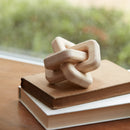 Melrose Oak Wood Square Link Decor (Set of 3)