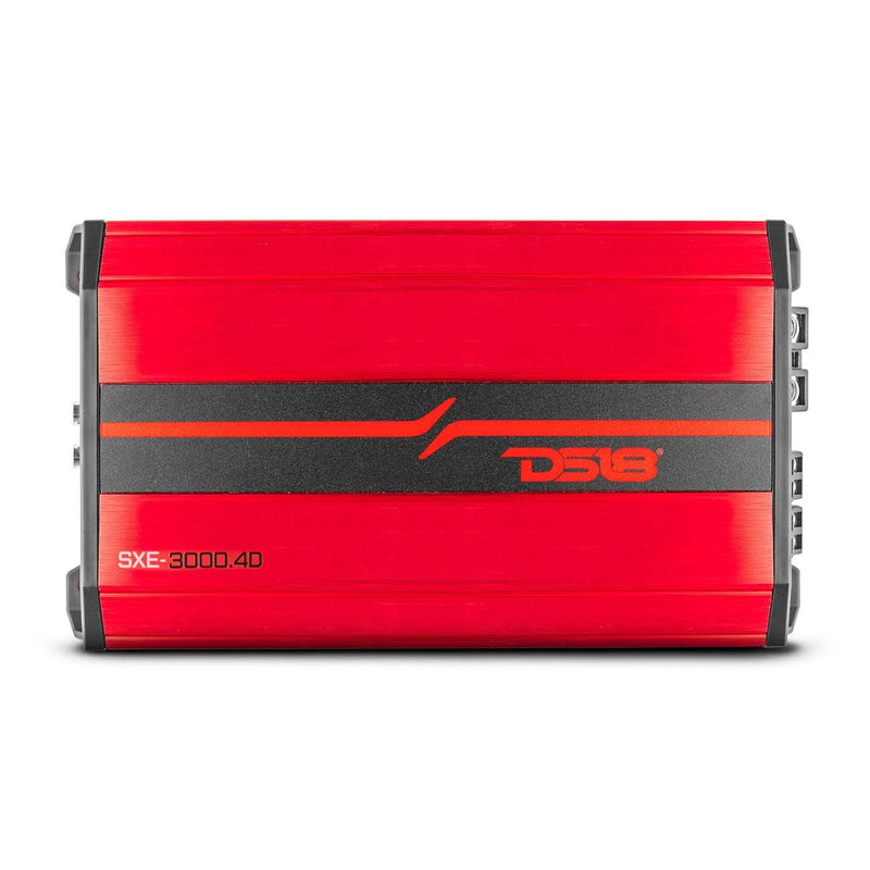 DS18 SXE-3000.4D/RD 4-Channel 1280W RMS Amplifier - Red