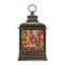 Melrose LED Snow Globe Lantern with Santa and Puppy Scene 11"H