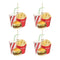 Melrose Glass Burger and Fries Meal Ornament (Set of 4)