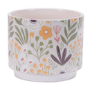 Melrose Stone Floral Patterned Planter Set of 3 Planter, Dolomite