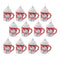 Melrose Peppermint Snowman Mug Ornament (Set of 12)