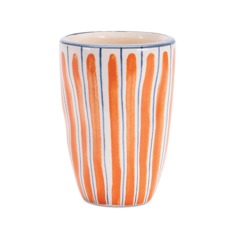 Melrose Wavy Stripe Planter Set of 6 Planter, Wavy Patterned, Dolomite
