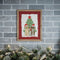 Melrose Framed Holiday Dogs and Christmas Tree Print 15"H