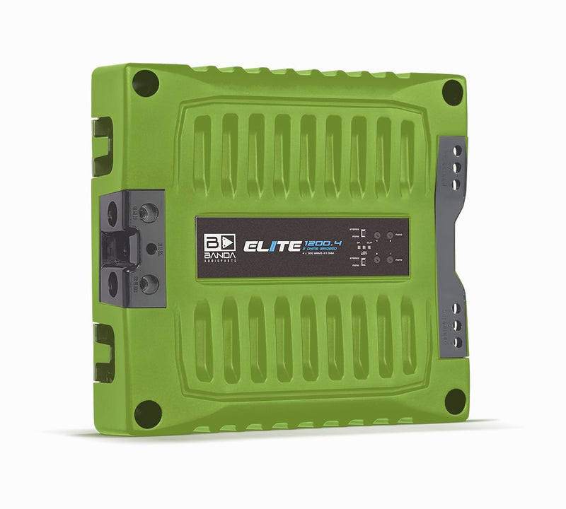 Banda Elite 1200.4 4-Channel 1 Ohm 1200W RMS Car Amplifier - Green