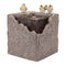 Melrose Bubbling Stone Fountain with Bird Accents 19"H