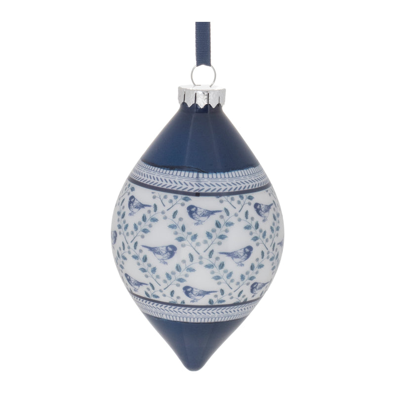 Melrose Ornate Bird Print Ornament (Set of 6)