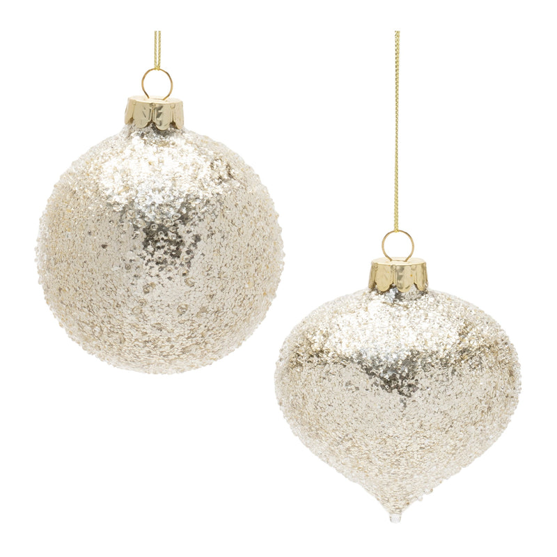 Melrose Beaded Glass Ornament (Set of 12)